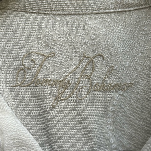 Tommy Bahama Short Sleeve Button Down XXL 100% Silk Textured Floral Print Shirt - Picture 5 of 7